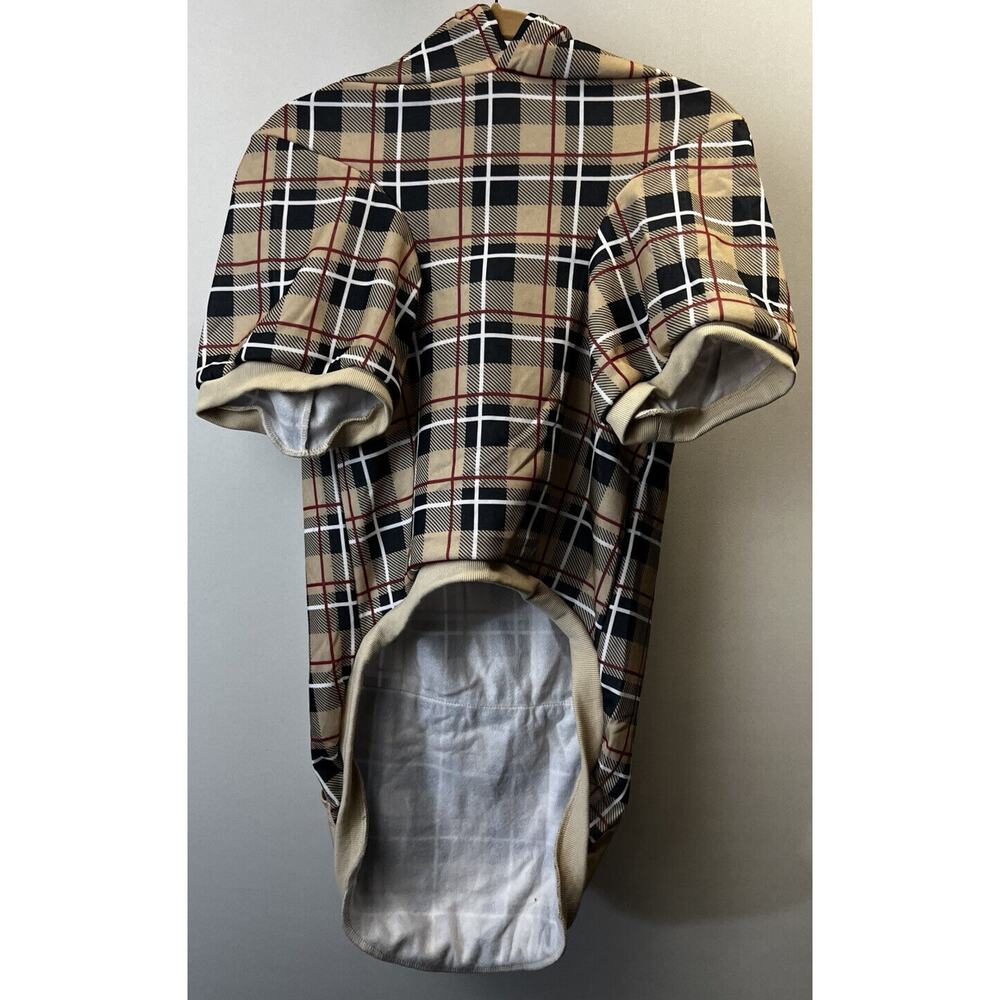 EXPAWLORER Plaid Dog Hoodie - British Style Plaid Pet Sweaters with Hat